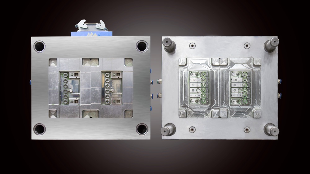 Injection mould built in our tool room, both halves